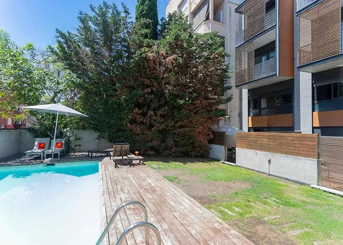 My Space Emirates - Splendid With Terrace And Pool Near Park Gueell דירה *